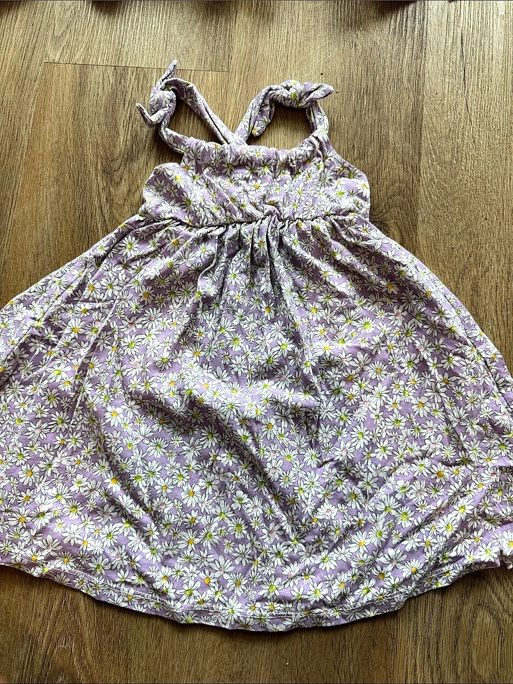 Mayoral Lilac Daisy Print Sundress Girls 2 Purple & White